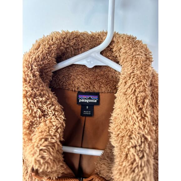 Patagonia Women's Los Gatos Fuzzy Sherpa Fleece Full Zip Vest Brown Size‎ Small - Picture 7 of 12